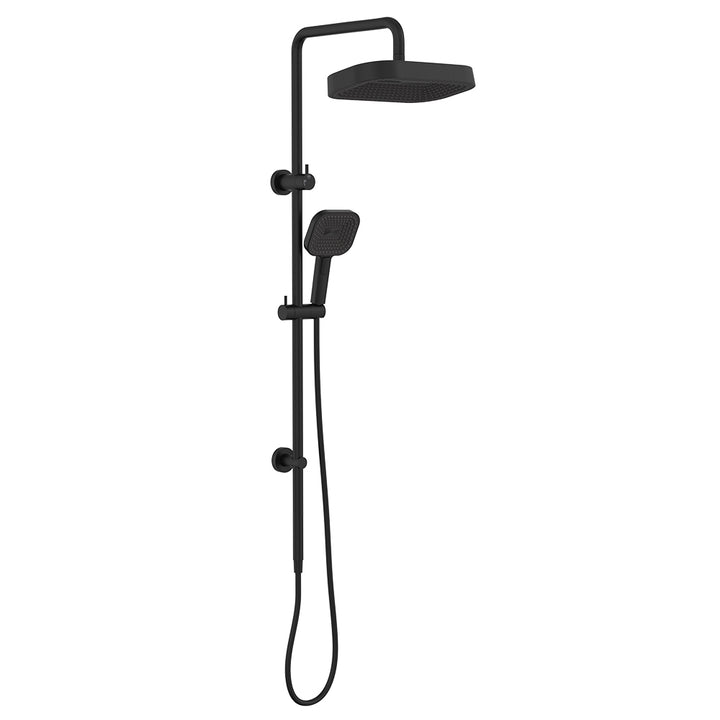 Kuro Twin Shower, Soft Square Head - Matte Black