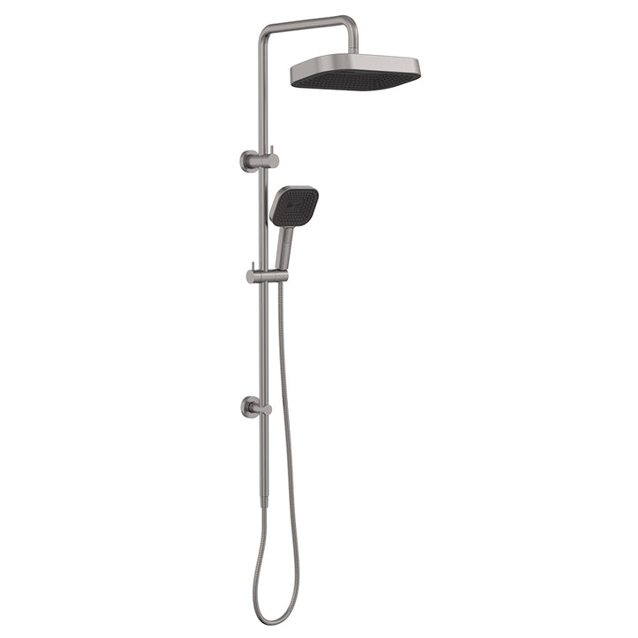 Kuro Twin Shower, Soft Square Head - Gun Metal