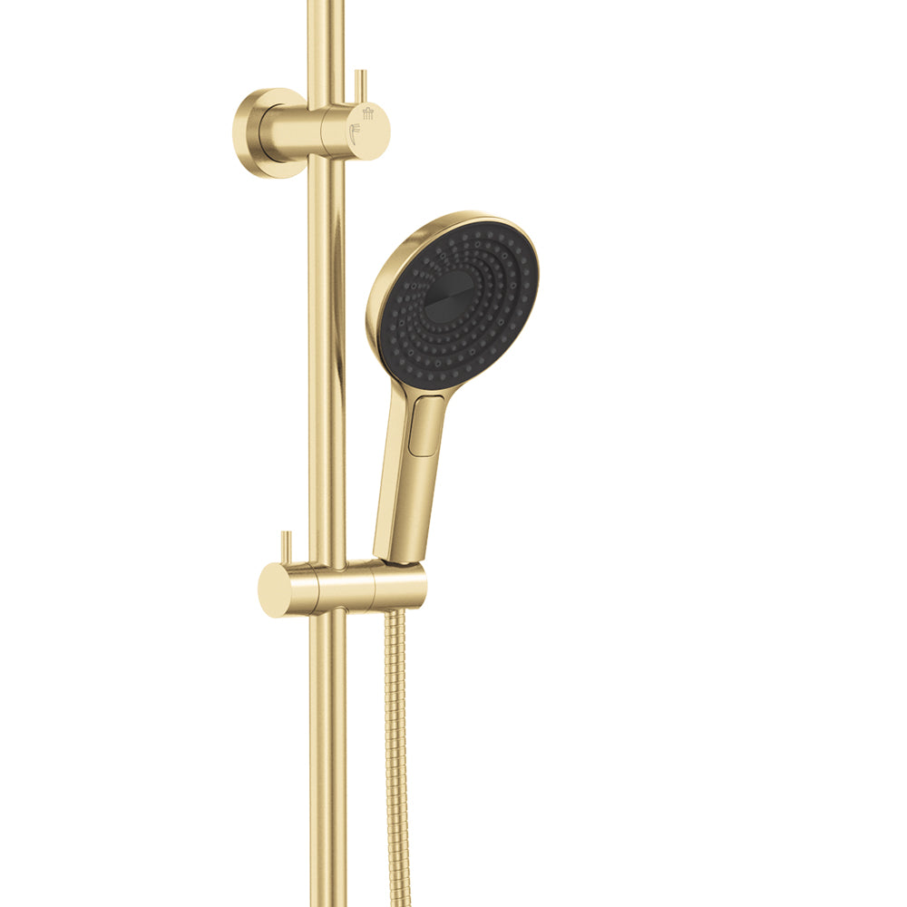 Kuro Twin Shower, Round Head - Urban Brass