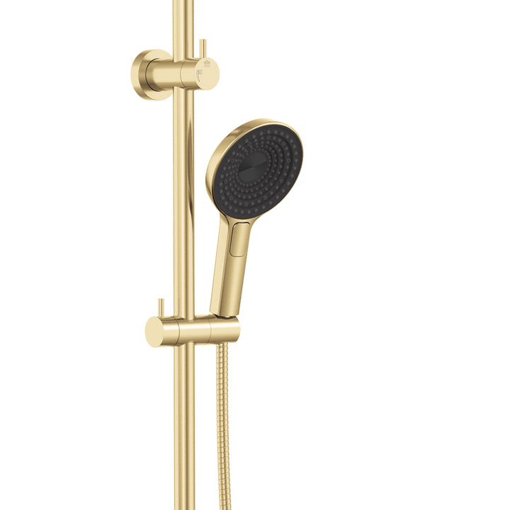 Kuro Twin Shower, Round Head - Urban Brass