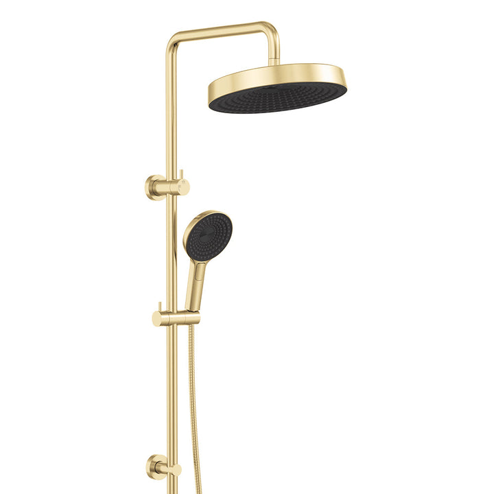 Kuro Twin Shower, Round Head - Urban Brass