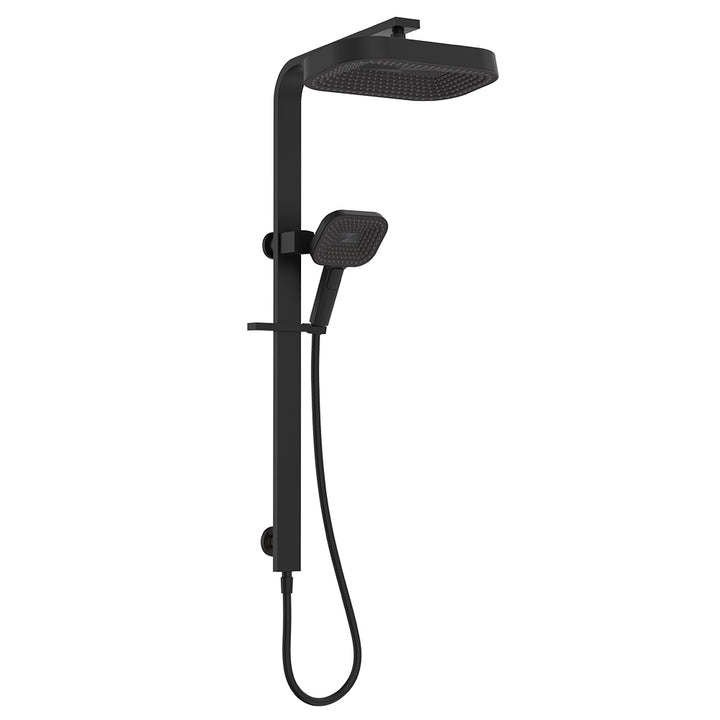 Kuro Deluxe Twin Shower Soft Square Head - Matte Black