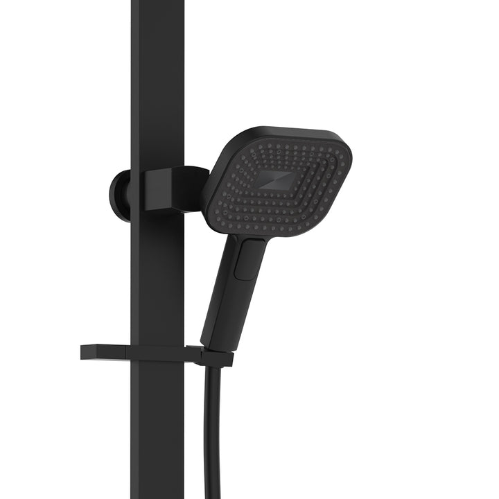 Kuro Deluxe Twin Shower Soft Square Head - Matte Black