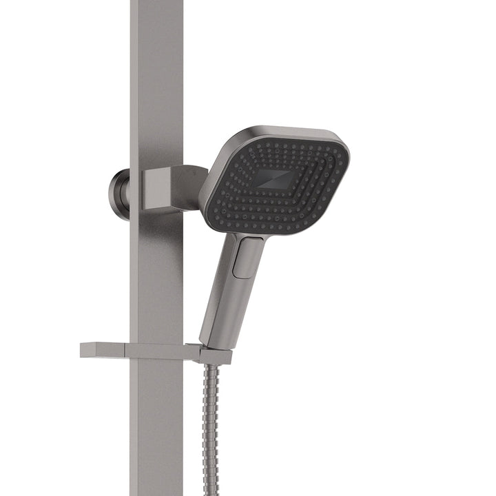 Kuro Deluxe Twin Shower Soft Square Head - Gun Metal