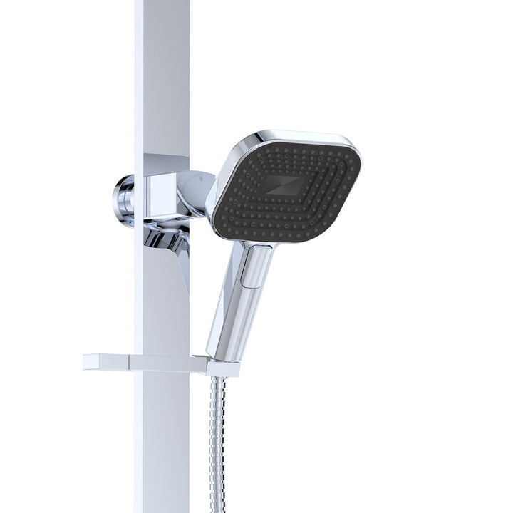 Kuro Deluxe Twin Shower Soft Square Head - Chrome