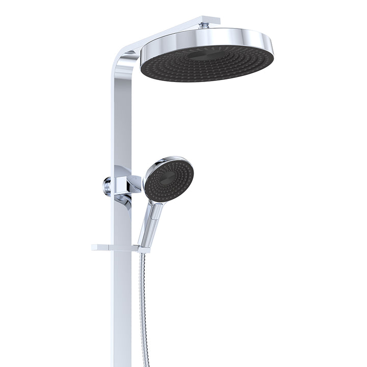 Kuro Deluxe Twin Shower Round Head - Chrome
