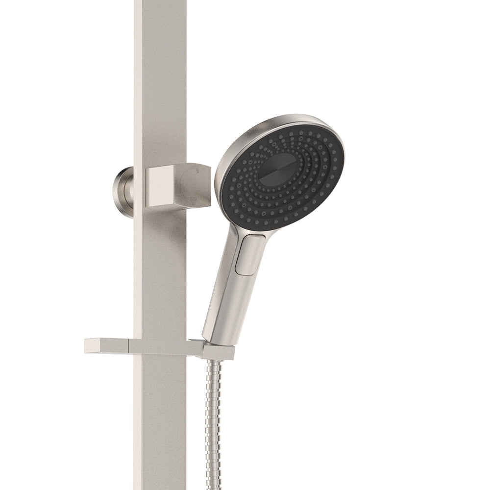 Kuro Deluxe Twin Shower Round Head - Brushed Nickel