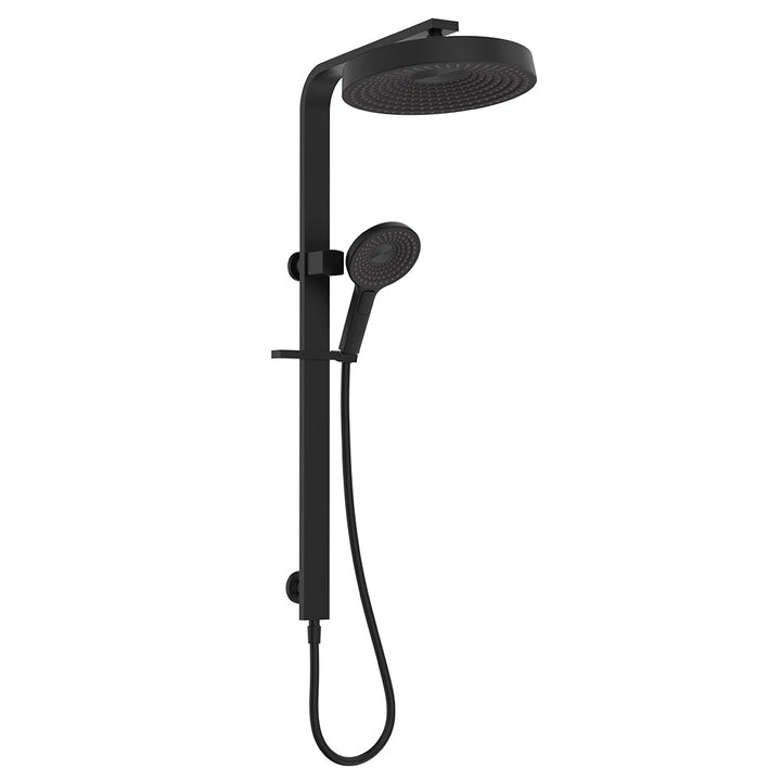 Kuro Deluxe Twin Shower Round Head - Matte Black