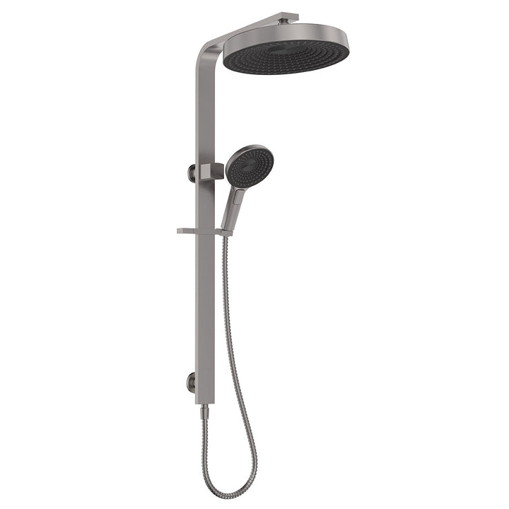 Kuro Deluxe Twin Shower Round Head - Gun Metal