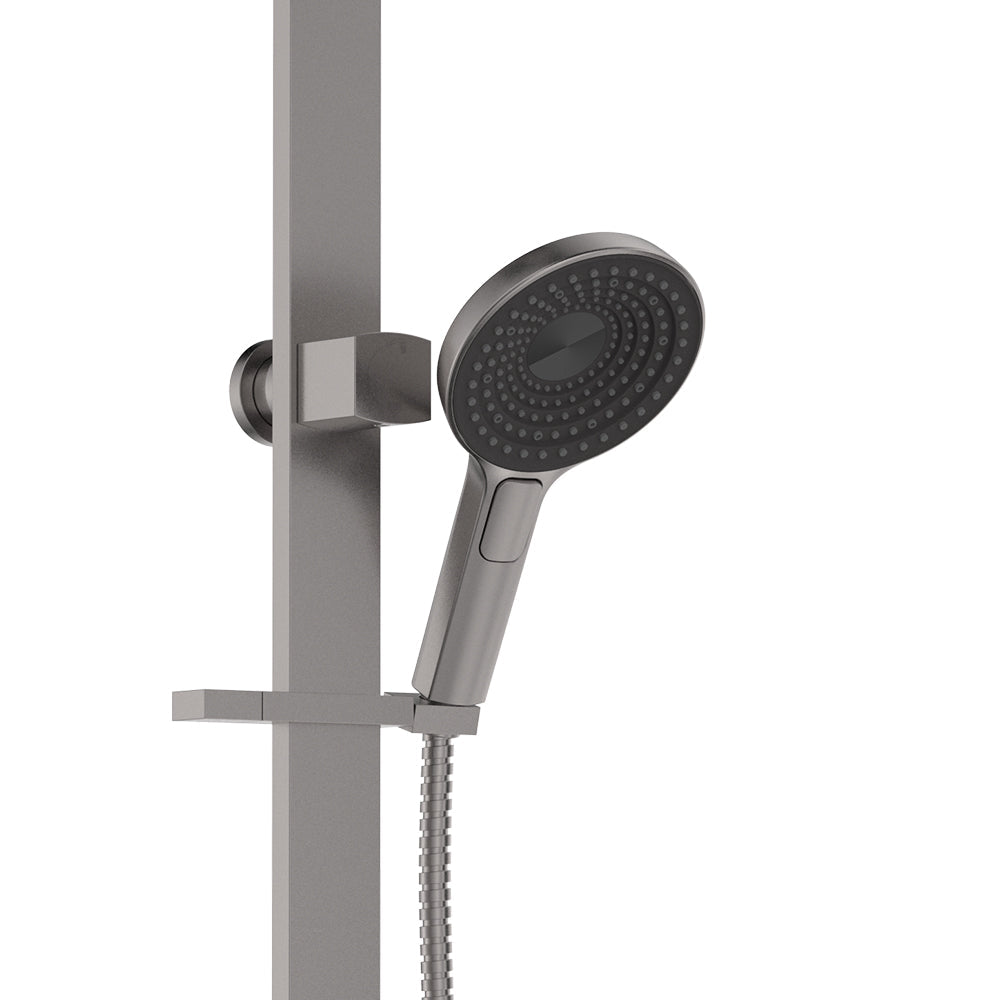 Kuro Deluxe Twin Shower Round Head - Gun Metal
