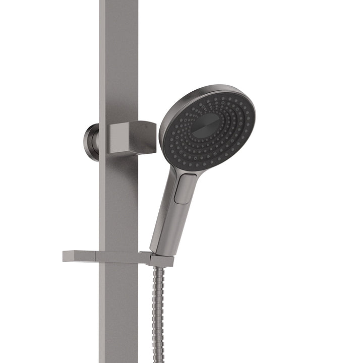 Kuro Deluxe Twin Shower Round Head - Gun Metal