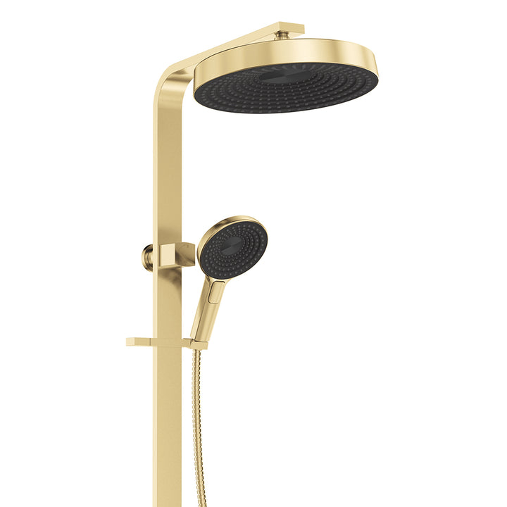 Kuro Deluxe Twin Shower Round Head - Urban Brass