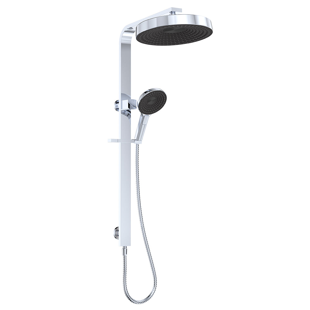 Kuro Deluxe Twin Shower Round Head - Chrome