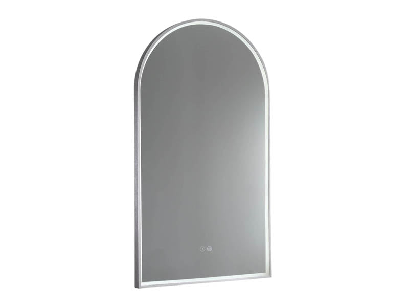 Arch LED Mirror with Demister and Portable Magnifier Brits Nickel product view 4
