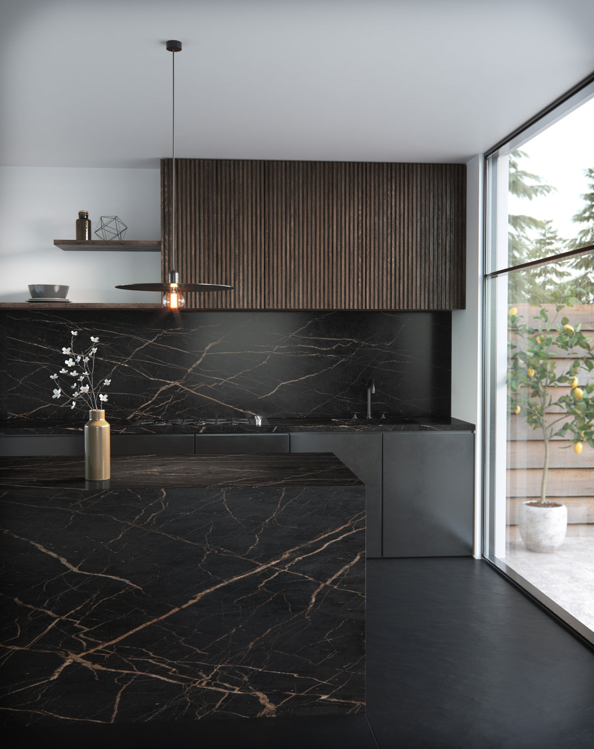 Dekton Laurent in a kitchen