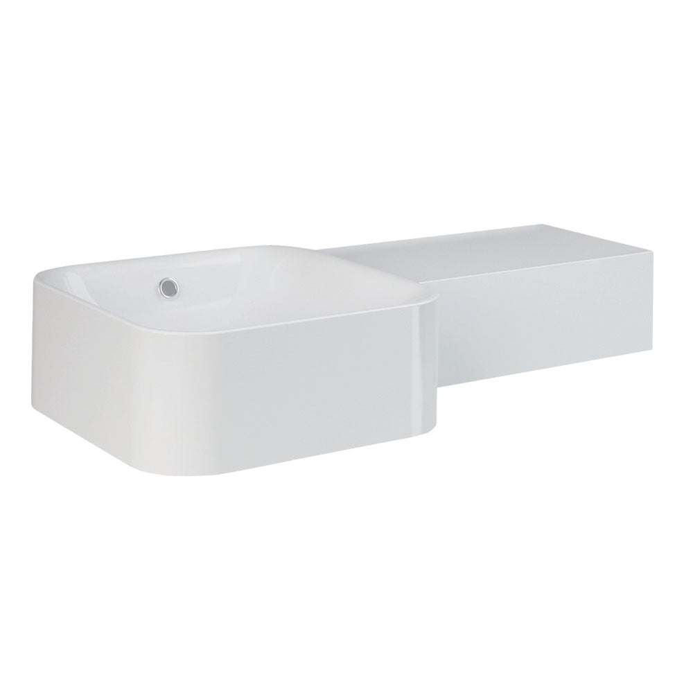 RAK Petit Square Wall Basin - Alpine White