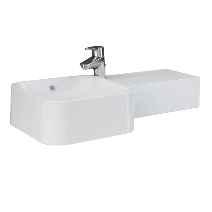 RAK Petit Square Wall Basin - Alpine White