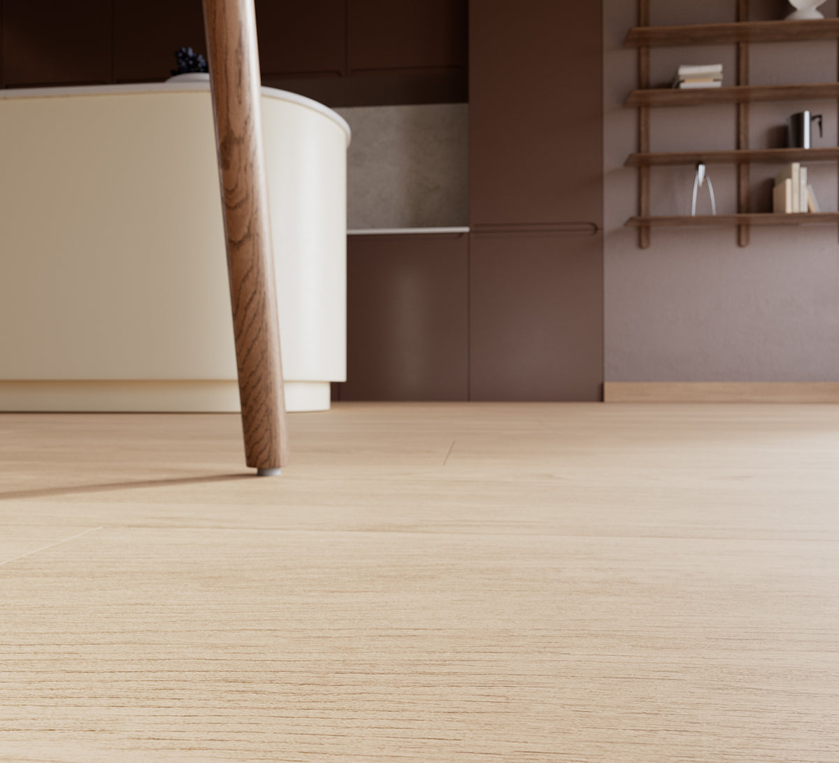 Dekton Kedar in a kitchen floor, close-up