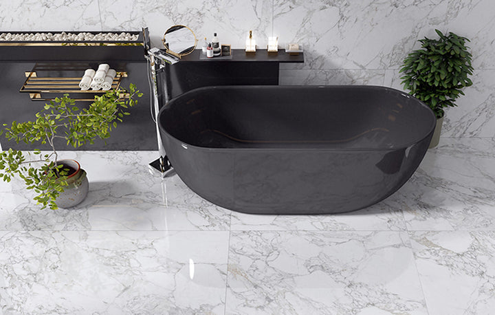 Superb Marble Arabescato Porcelain Tile installed