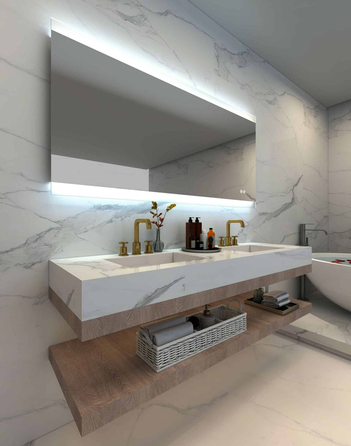 Miro LED Mirror with Bluetooth Speakers lifestyle view