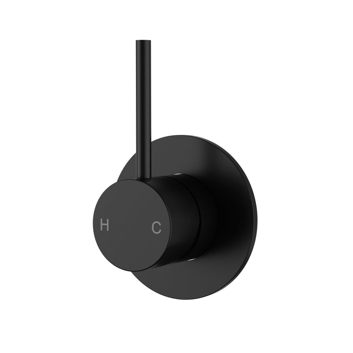 Otus Slimline Wall Mixer Trim Kit Lever Up - Matt Black