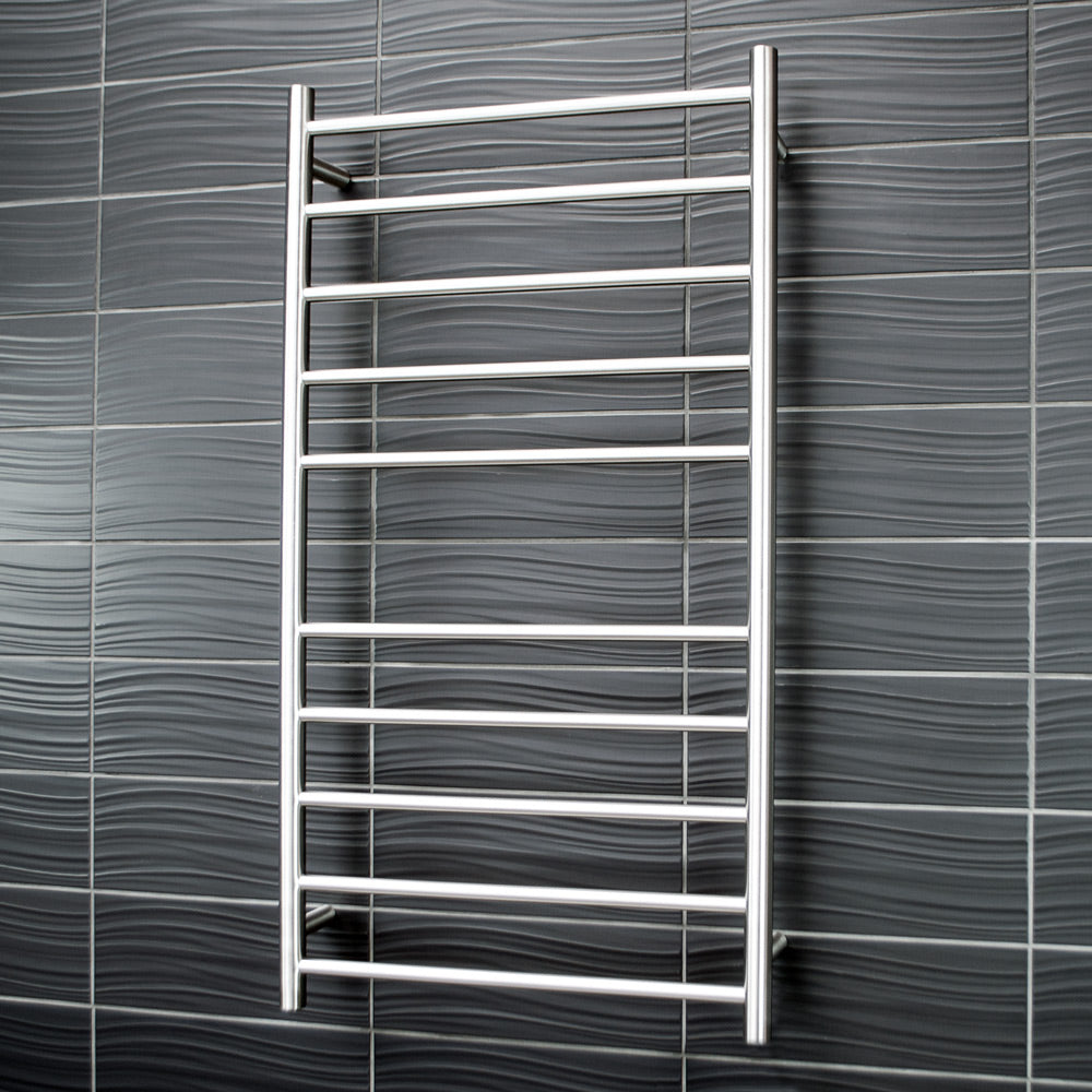 Radiant Heated Round Ladder Towel Rail 600 x 1100mm - bru-rtr02-no-towel