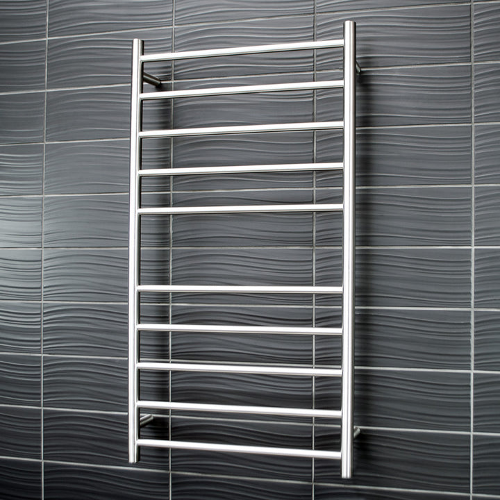 Radiant Heated Round Ladder Towel Rail 600 x 1100mm - bru-rtr02-no-towel
