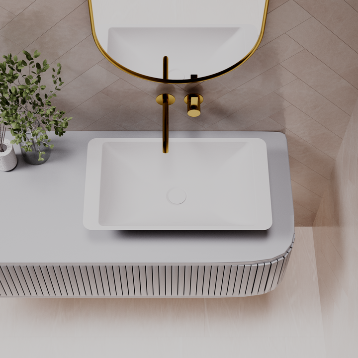 Lidia above counter basin — top view