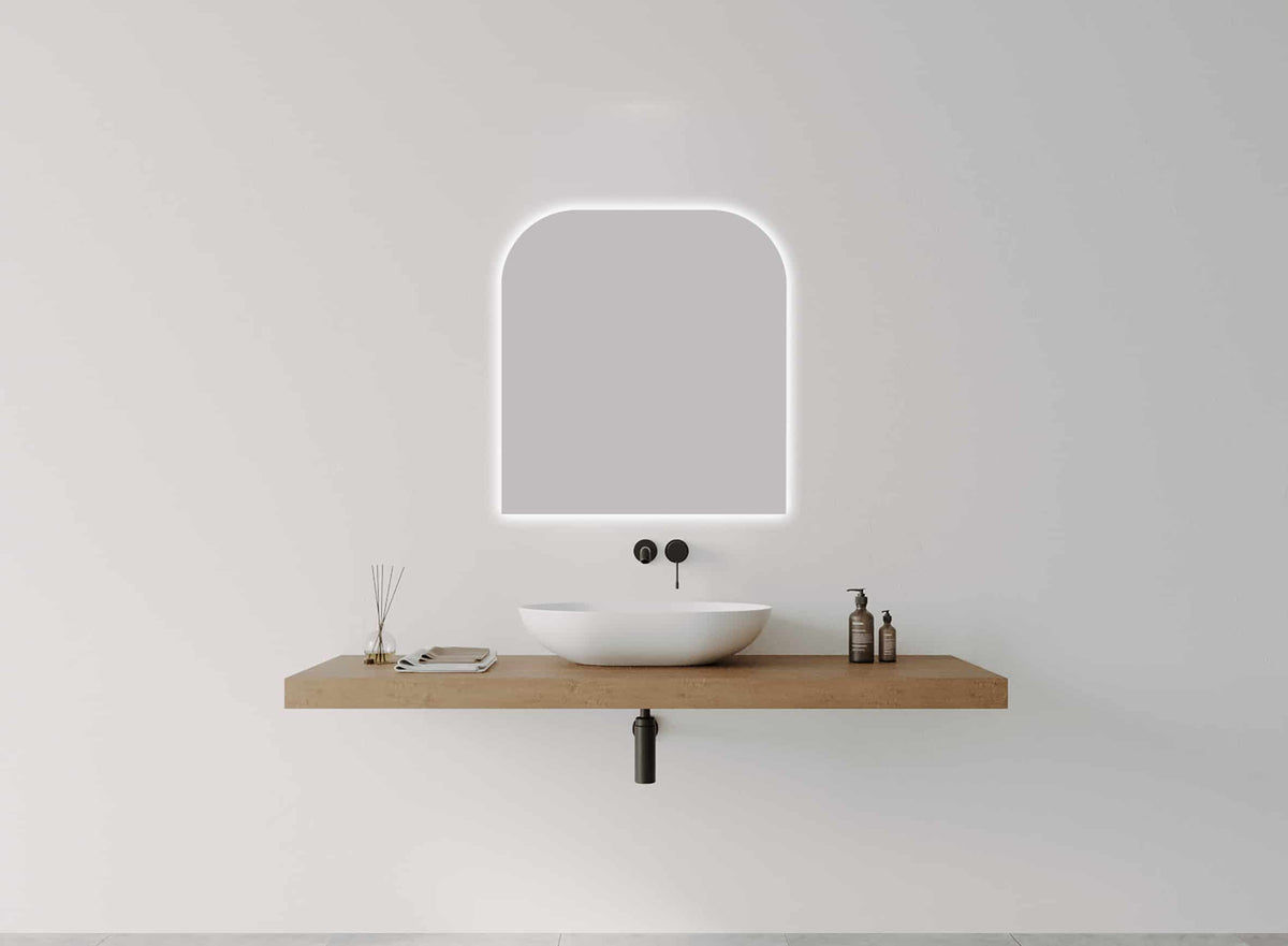 Cove Soft Arch LED Mirror detail view 2