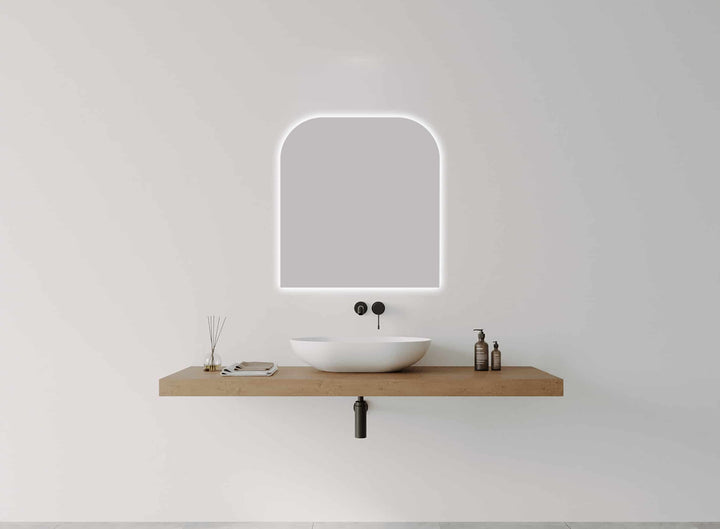 Cove Soft Arch LED Mirror detail view 2