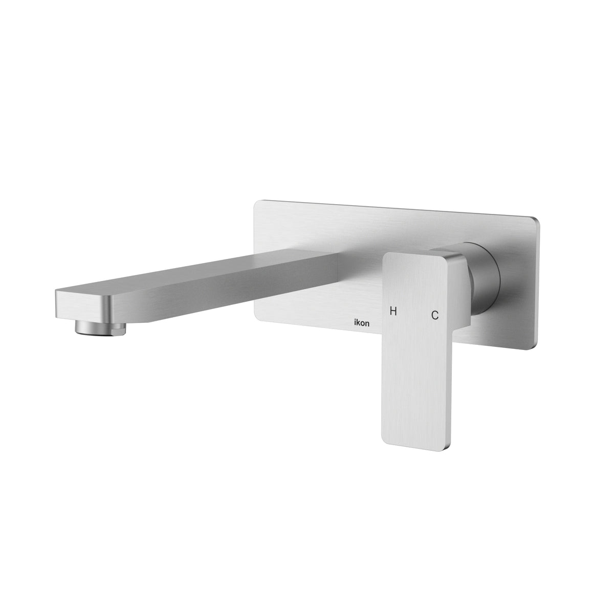 Ceram Wall Basin Mixer - Brushed Nickel