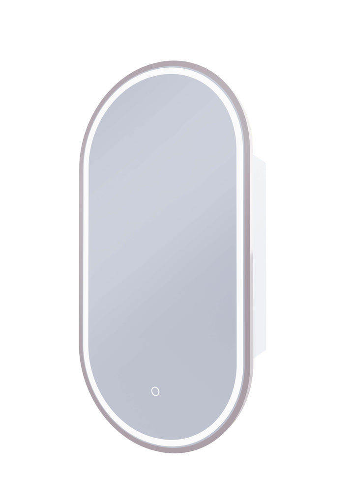 Capsule LED Shaving Cabinet Brits Nickel product view 2