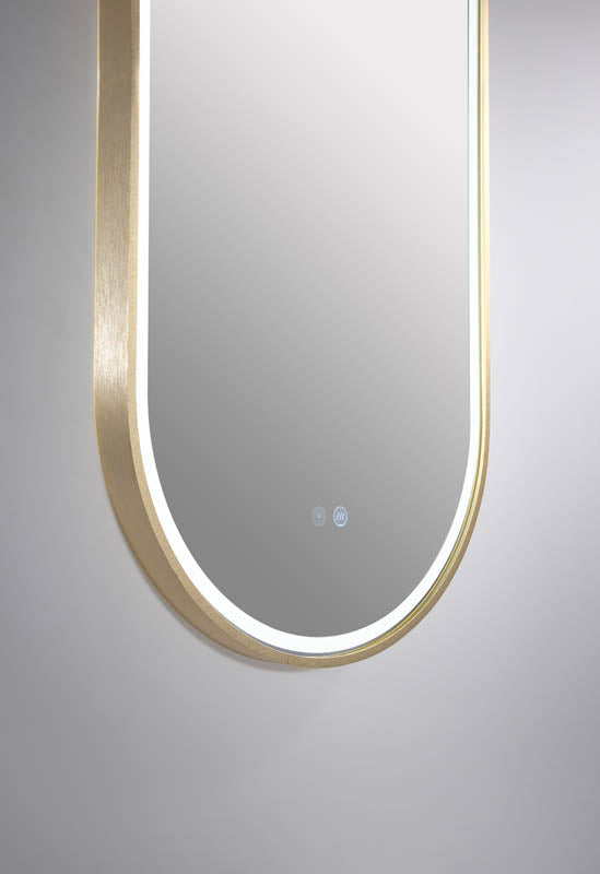 Gatsby LED Mirror Baltic Brass detail view 2