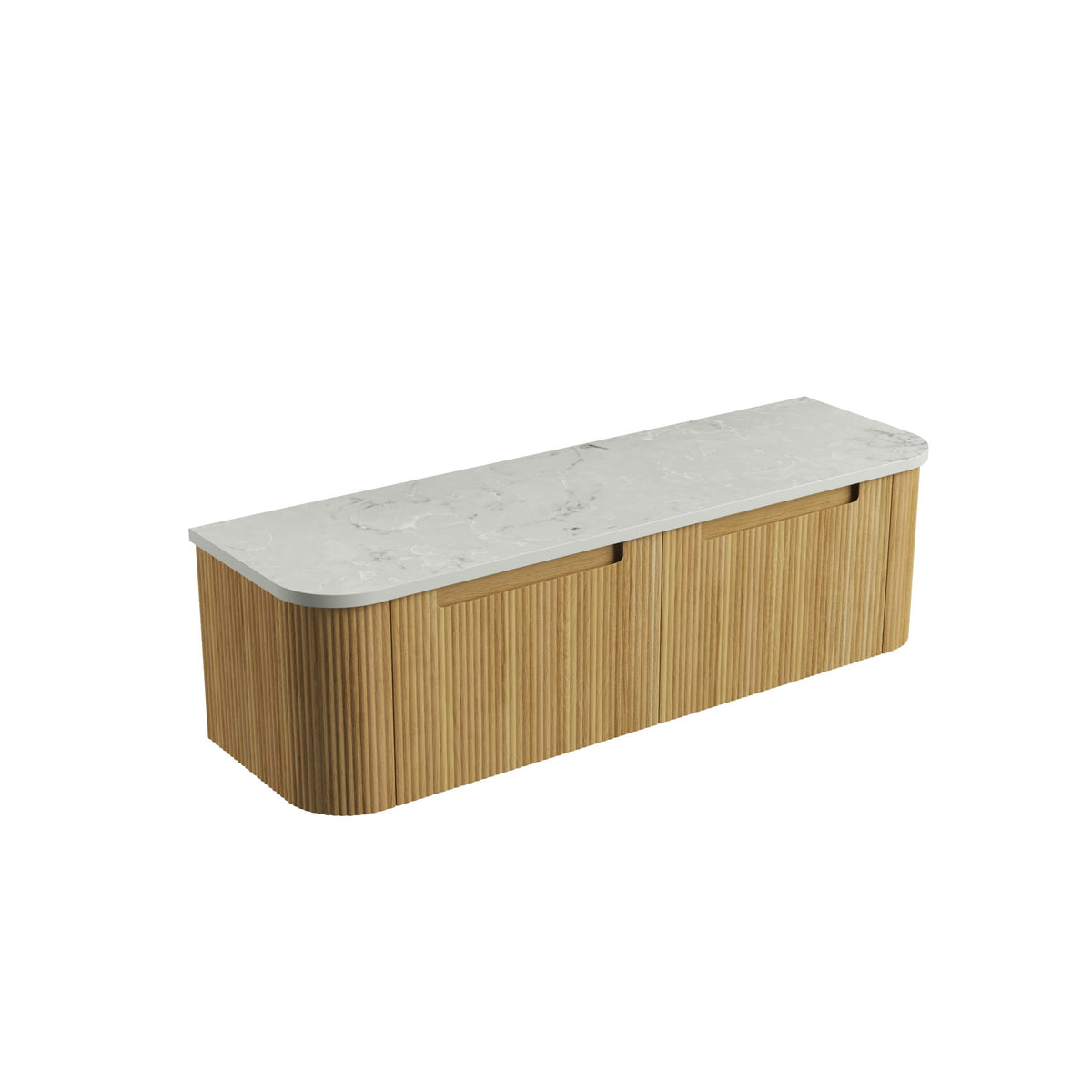 Varcelli Mono Wall Hung 1500mm - Alpine flat stone top
