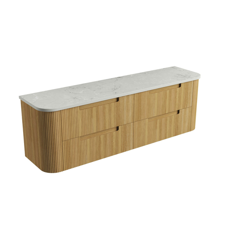 Varcelli Tier Wall Hung 1800mm - Alpine flat stone top