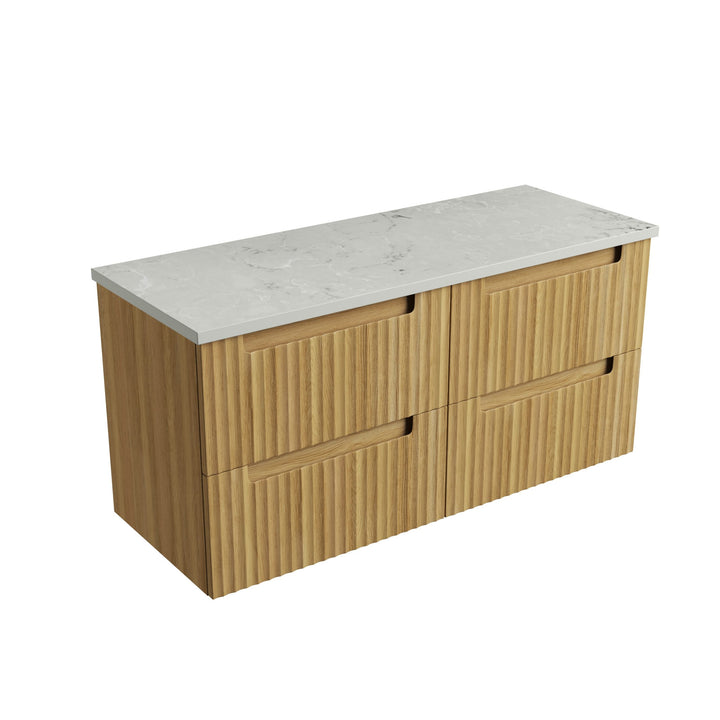Lovina Tier Wall Hung 1200mm - Alpine flat stone top