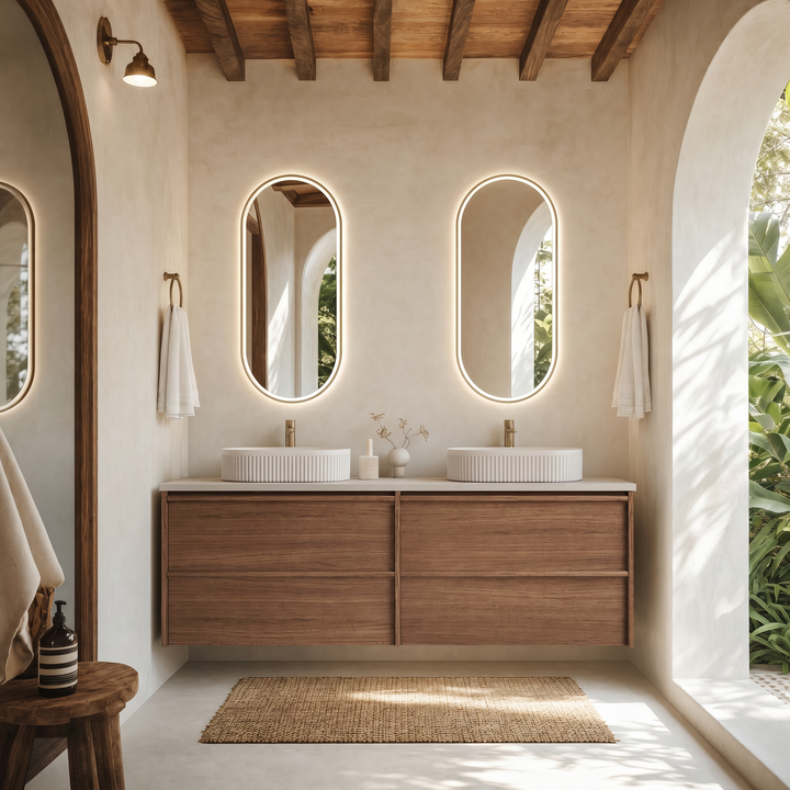 Venetta Framed Wall Hung Walnut 1800mm