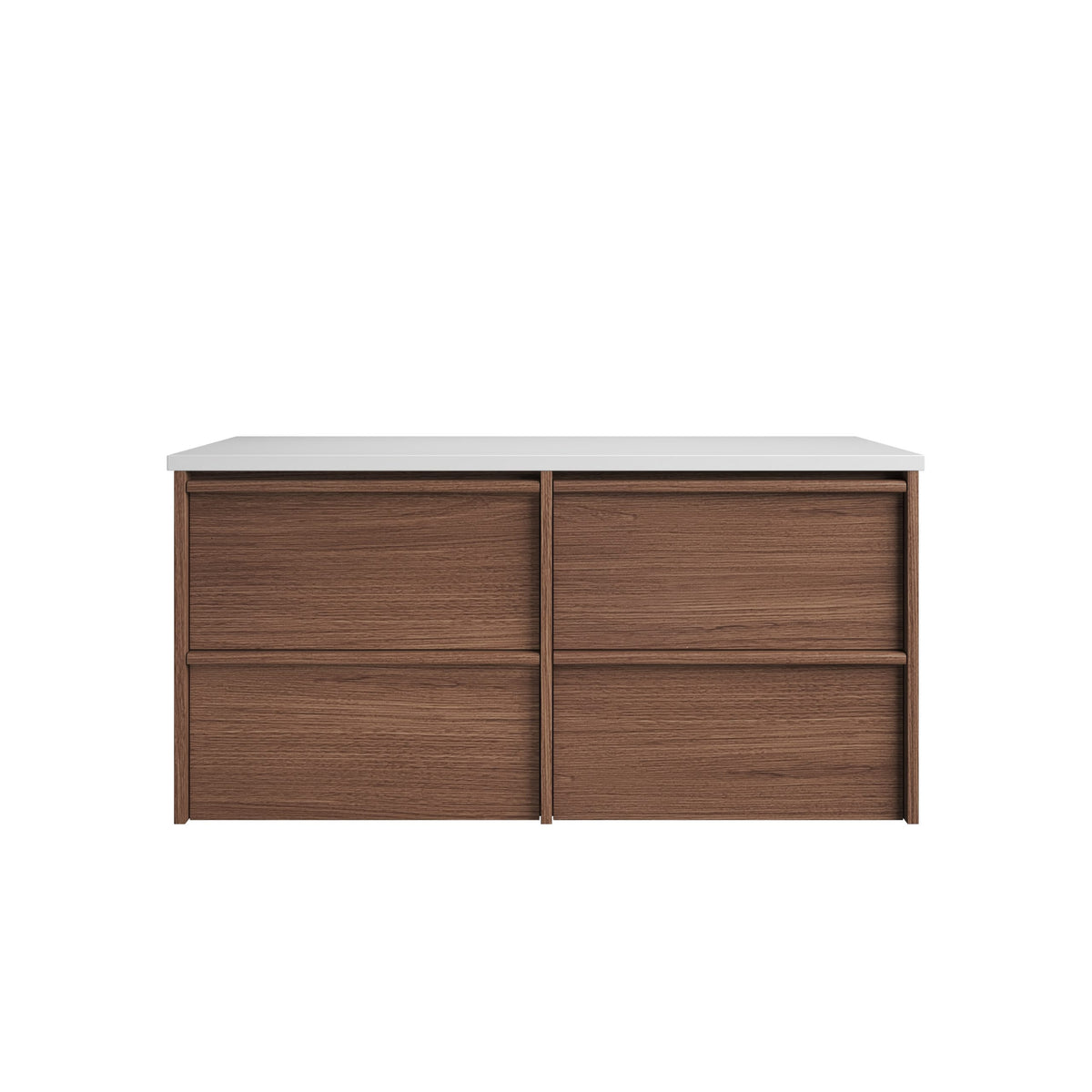 Venetta Framed Wall Hung Walnut 1200mm gallery