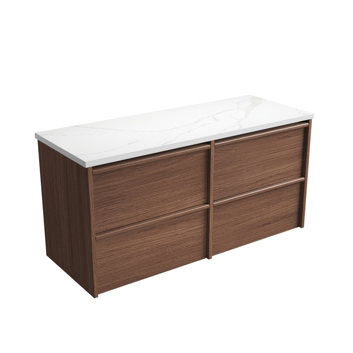 Venetta Framed Wall Hung Walnut 1200mm gallery