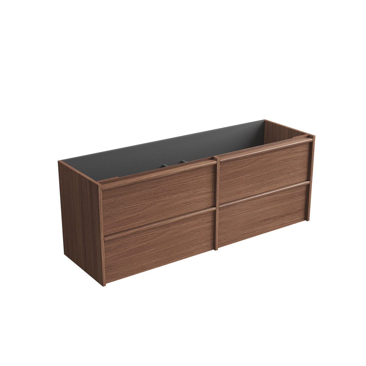 Venetta Framed Wall Hung Walnut 1500mm gallery