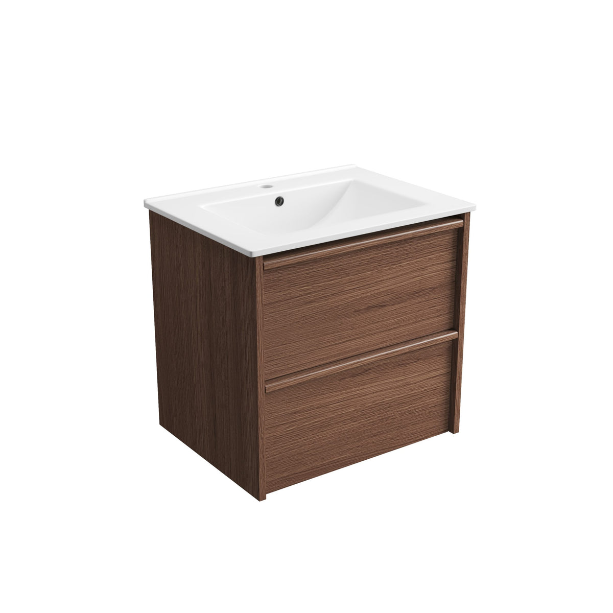 Venetta Framed Wall Hung Walnut 600mm gallery
