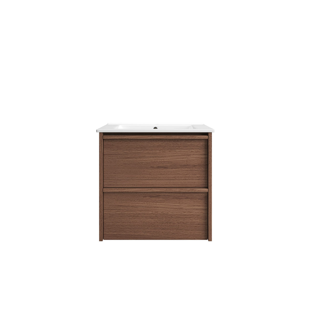 Venetta Framed Wall Hung Walnut 600mm gallery