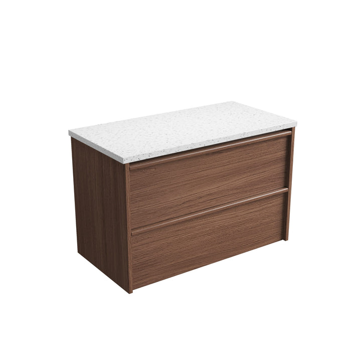 Venetta Framed Wall Hung Walnut 900mm gallery