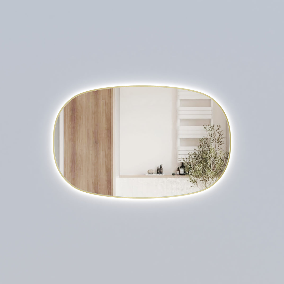 Valmont Horizontal 1100mm LED Mirror - Brushed Gold