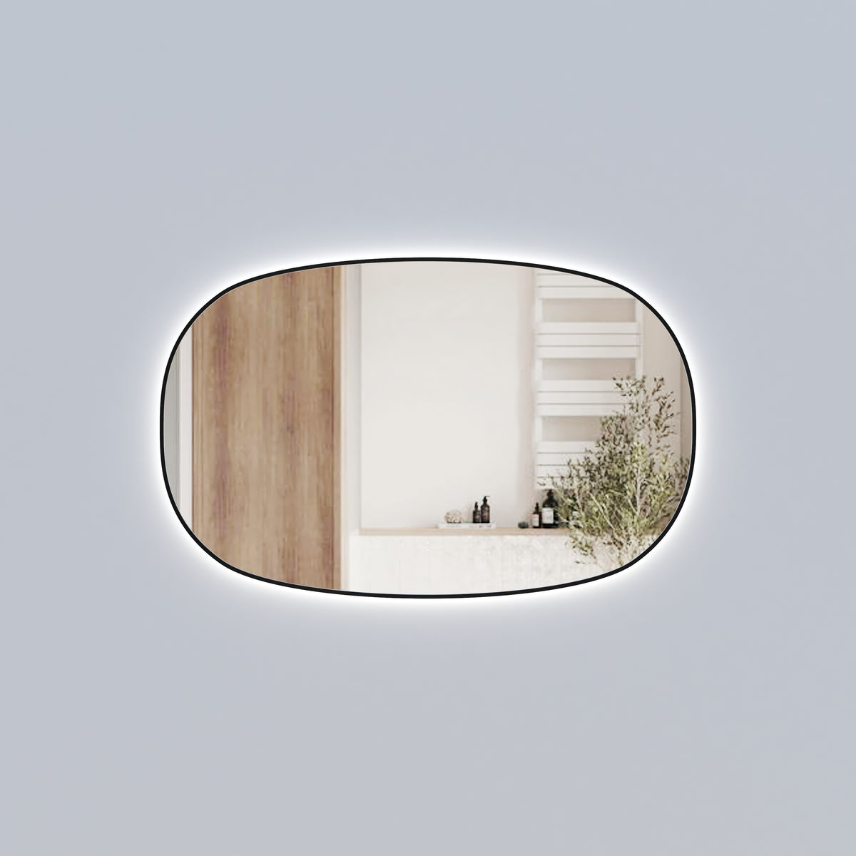 Valmont Horizontal 1100mm LED Mirror - Matte Black