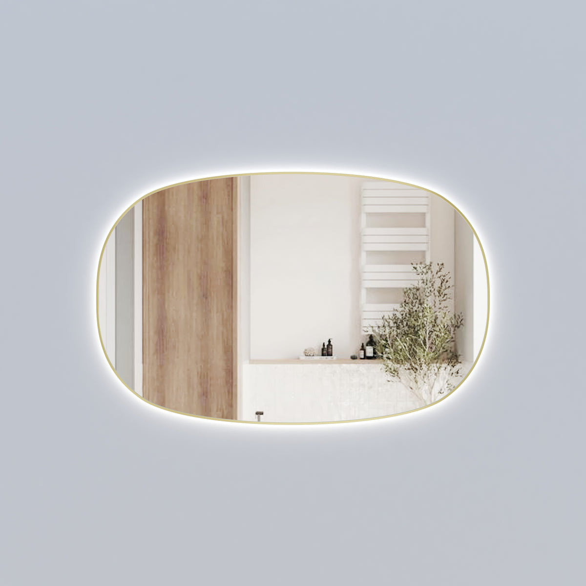Valmont Horizontal 1400mm LED Mirror - Brushed Gold