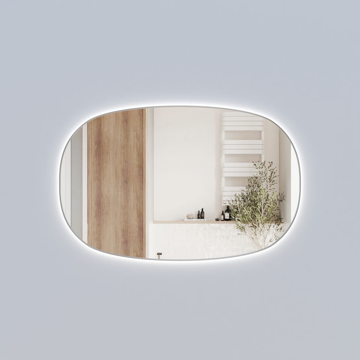 Valmont Horizontal 1400mm LED Mirror - Brushed Nickel