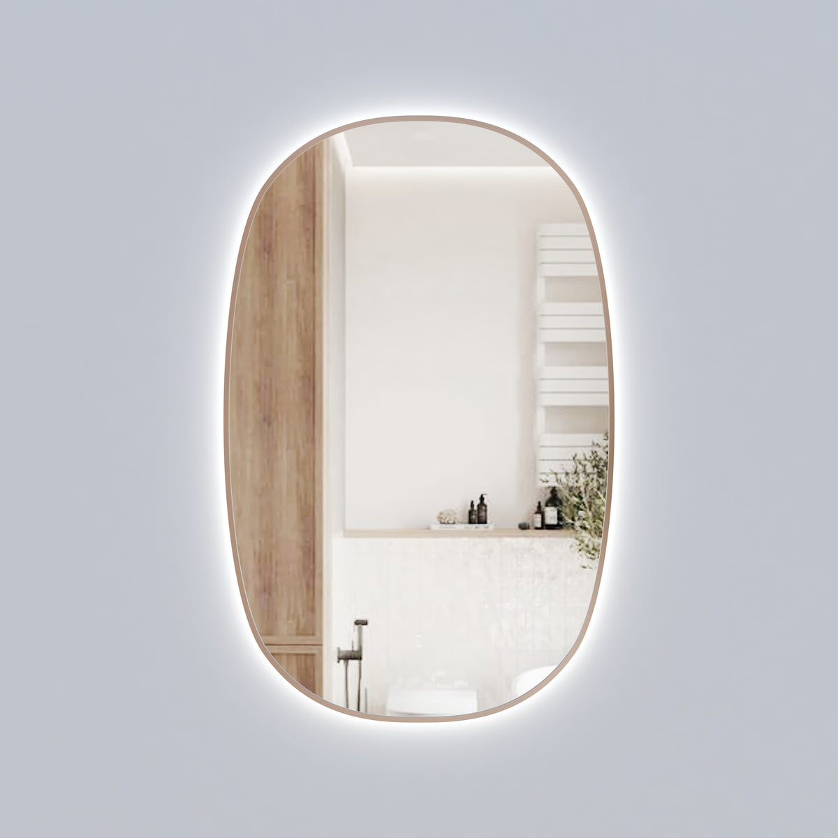 Valmont Vertical 580mm LED Mirror - Brushed Bronze