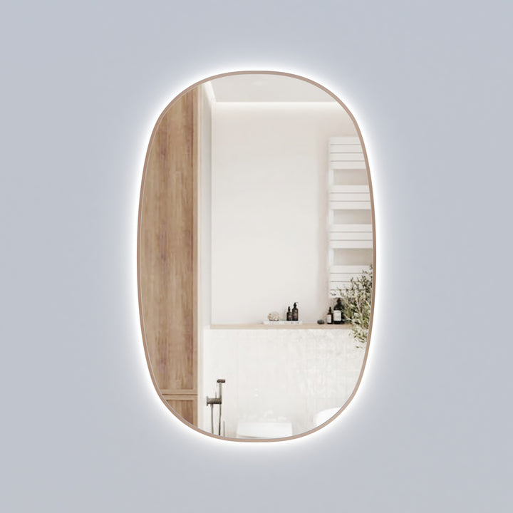 Valmont Vertical 580mm LED Mirror - Brushed Bronze