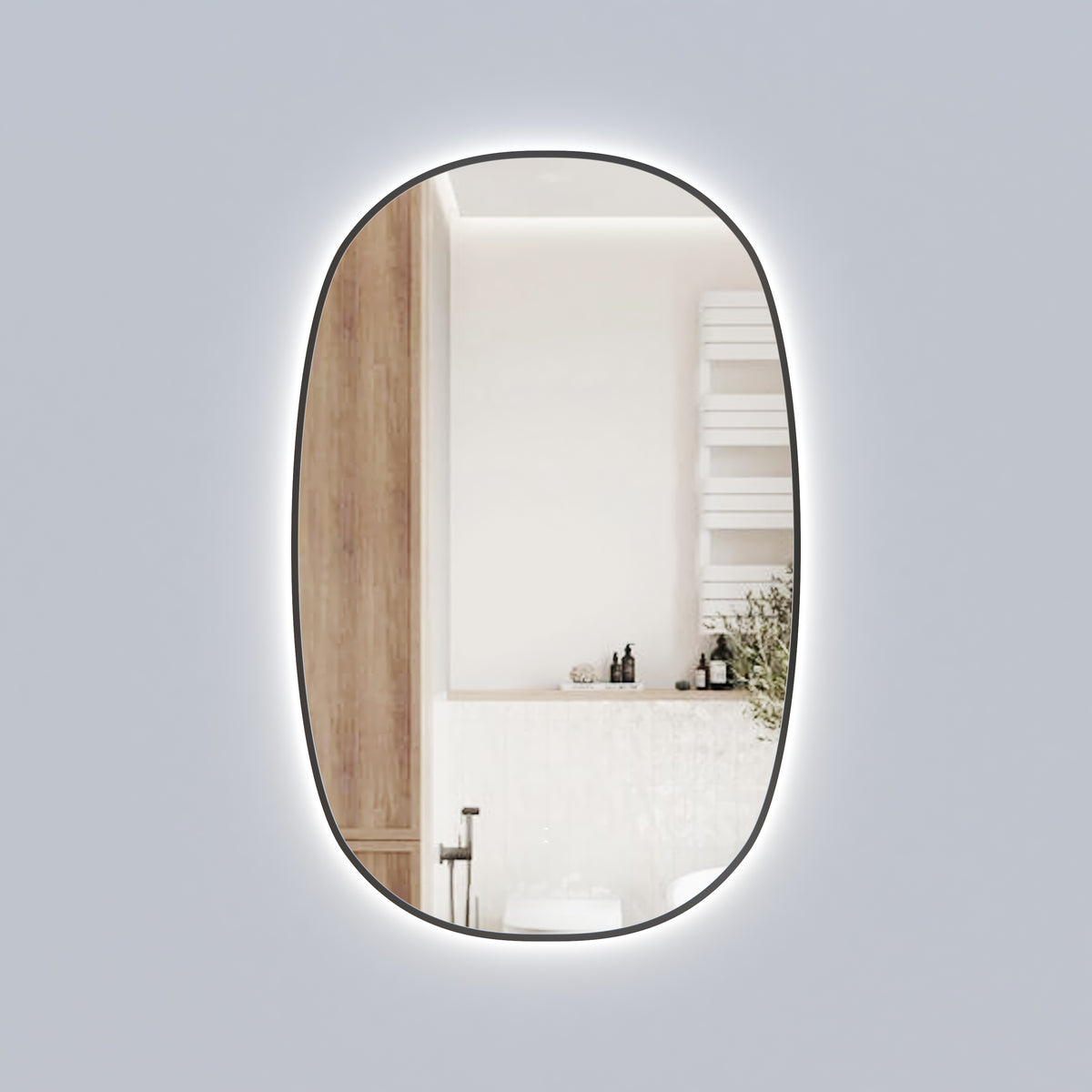 Valmont Vertical 580mm LED Mirror - Gun Metal